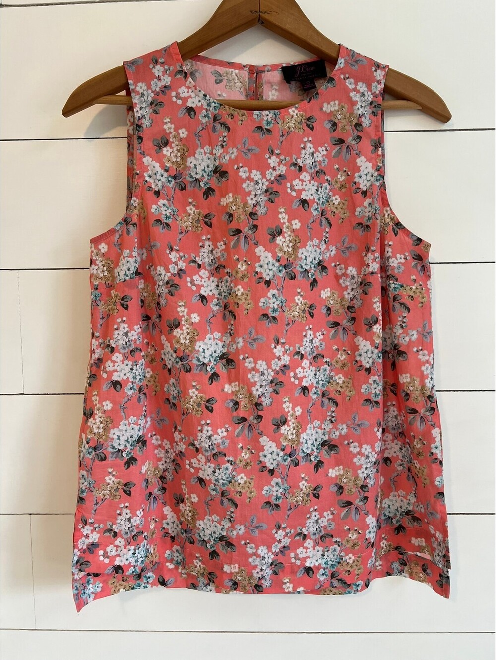 J.Crew x Liberty Fabrics Josephine Floral Tank Top Blouse Women's Size 0 Cottage